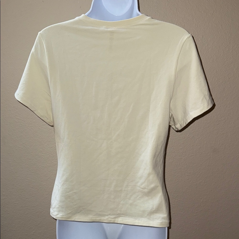 SKIMS Bone Short Sleeve Cotton Jersey Tee Women’s Size XL - Picture 4 of 7